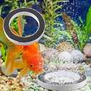 Round Ring Air Stone, Aquarium Bubble Stones Round Bubble Stone for Increasing Oxygen Embellishing Aquarium Pond Fish Air Pump Accessories