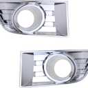 Pair Chrome Fog Light Bezel Cover Trims for Ford Edge 2007-2010 Left Driver and Right Passenger Side