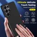 for Samsung Galaxy S25 Ultra Phone case with Tempered Glass Screen Protector+Camera Lens Protector,for Samsungs S25 Ultra Phone case,Silicone Durable Armor for Samsung Galaxy S25 Ultra case (Deep Black)