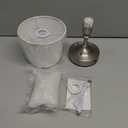 Kakanuo Mini Cordless Table Lamp Silver - 1 Pack 4000mAH Battery Operated Lamp for Decor, 3000K Stepless Dimming Touch Rechargeable Lamp for Bedroom, Dining Table, Counter, Living Room