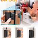 Home Security Door Reinforcement Lock - Child Proof Door Locks for Front Door Child Safety Lock High Door Locks for Kids Safety Withstand 800 lbs Top Flip Door Latch Lock for Inward Swinging Door