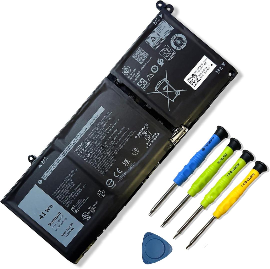 41Wh G91J0 Battery Replacement for Dell Latitude 3520 3420 3320 3330 Inspiron 3511 3515 3525 3530 5310 5410 5418 5510 5515 5518 14 Plus 7420 7415 2-in-1 Vostro 5620 5625 11.25V 3467mAh