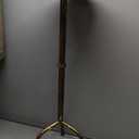 Metal Martini Cocktail Table, Antique Brass (12.5"D x 12.5"W x 27.5"H)