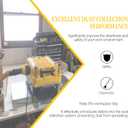 2-1/2" Planer Vacuum Hose Adapter Replacement for DeWalt DW735 DW735X Planer, Fits for Dewalt 13 inch Planer stand Parts (Yellow 2)