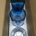 Set of 3 Blue Clear Hurricane Candle Holder Glass Cylinder Vases 6, 8, 10 Inches Height Hurricane Vases for Centerpieces Home Table Decor