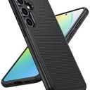 FNTCASE for Samsung Galaxy S24 Case: Dual Layer Heavy Duty Cell Phone Protective Cover Shockproof Rugged with Non-Slip Textured - Military Drop Protection Bumper Tough - 2024, 6.2inch Black