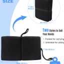 FASTMOMENT Airplane Seat Cushion Portable Travel Cushion for Comfort Foldable Stadium Pad with Breathable Fabric Seat Pad Perfect for Long Flights, Office, Bleacher, Camping