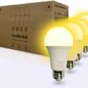 hooga Circadian Rhythm Full Spectrum LED Light Bulb - 2700K, 2100K, 1400K, Flicker-Free, Blue Light Free Night Mode, 7W Energy Efficient Warm White for Sleep, Relaxation & Focus - 3 Pack