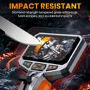 Screen Protector Tempered Glass 2-Pack Compatible with Teslong TD450S Borescope, Anti-Scratch Bubble-Free HD Clear Film