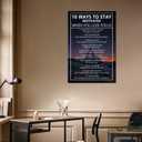 10 Ways to Stay Motivated When You Lose Focus Inspirational Canvas Painting Wall Art for Office Motivational Wall Art Poster Motivational Framed Artwork Prints Picture for Living Room [24''Wx 36''H]