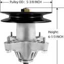 618-04125A, 618-04126A, 918-04125B, 918-04126, 918-04126B, 618-04126, 918-04126C, 918-04125C Spindle Assembly Fits for Cub RZT50 LT1050 Lawn Mower, Cub Troy Built Mustang Zero Turn 50" Mower Deck