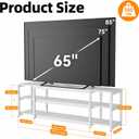 Aquzee 85 inch TV Stand, Entertainment Center for 70-75-80-85Inch TVs, With Power Outlet & LED Lights