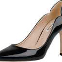 JOY IN LOVE Pumps for Women 3.5" Stiletto High Heels Pointy Toe Pumps Shoes Black 9.5US