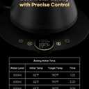 Cocinare FLOW B9 Gooseneck Electric Kettle, Precise Temperature Control for Pour-Over Coffee & Tea Brewing, Stainless Steel Interior, Rapid Heating for Boiling Water 0.9L (Goya Walnut)