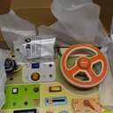 Montessori Toddler Toys - Baby Wooden Busy Board - Sensory Toys with Light Switch - Travel Toys for Educational Toddler Activities for Toddlers 1 2 3 4+ Year Old