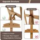 Adjustable Natural Pine Wooden Painting Basic Easel, Pine Art Easel Stand Hold up to 43'', Painting Canvas for Wedding Sign and Poster, Drawing for Adults, Begginners and Students-New Type, 23 Inches X 35 Inches X 56 Inches