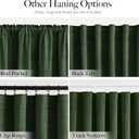 RYB HOME Olive Green Velvet Blackout Curtains, Fresh Modern Luxury Decor Thermal Insulated Privacy Protect Noise Reducing Drapes with Hook Belt for Nursery Office, 52" W x 84" L, 2 Panels Set