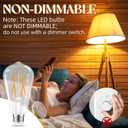 GvvooHome LED Edison Bulbs, E26 Bulb 60 watt Equivalent, Non-Dimmable, Soft White 2700K, ST58 Vintage Light Bulbs, 90+ CRI, 6W 600LM, E26 Medium Base, Clear Glass, 6 Pack