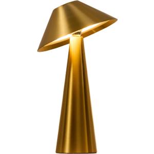 Bojim Rechargeable Cordless Table Lamp, Gold LED Battery Operated Wireless Table Lights, Touch for 3 Color Dimmable, IP54 Waterproof for Restaurant, Dining, Outdoor, Patio, Outside (11 Inch - Magnetic)