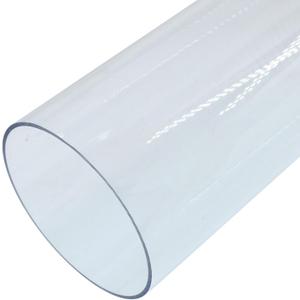 Piutouyar Round Clear Rigid Tubing Pipe,3 Inch (76 mm) ID x 3.15 Inch (80 mm) OD x 12 Inch (305 mm) Length Rigid Tubing Plastic Polycarbonate Tube