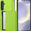 for Samsung Galaxy S24 Wallet Case with Card Holder, Dual Layer Heavy Duty Protective Shockproof Hidden Card Slot Slim Wallet Case for Samsung S24 5G 6.2 inch (Light Green)