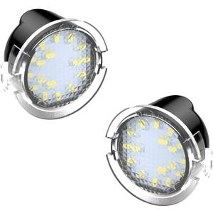 RUXIFEY Side Mirror Puddle Light LED Lamp Compatible with Ford F150 Explorer Edge Expedition Flex Fusion Taurus X, 6000K White, 2-Pieces