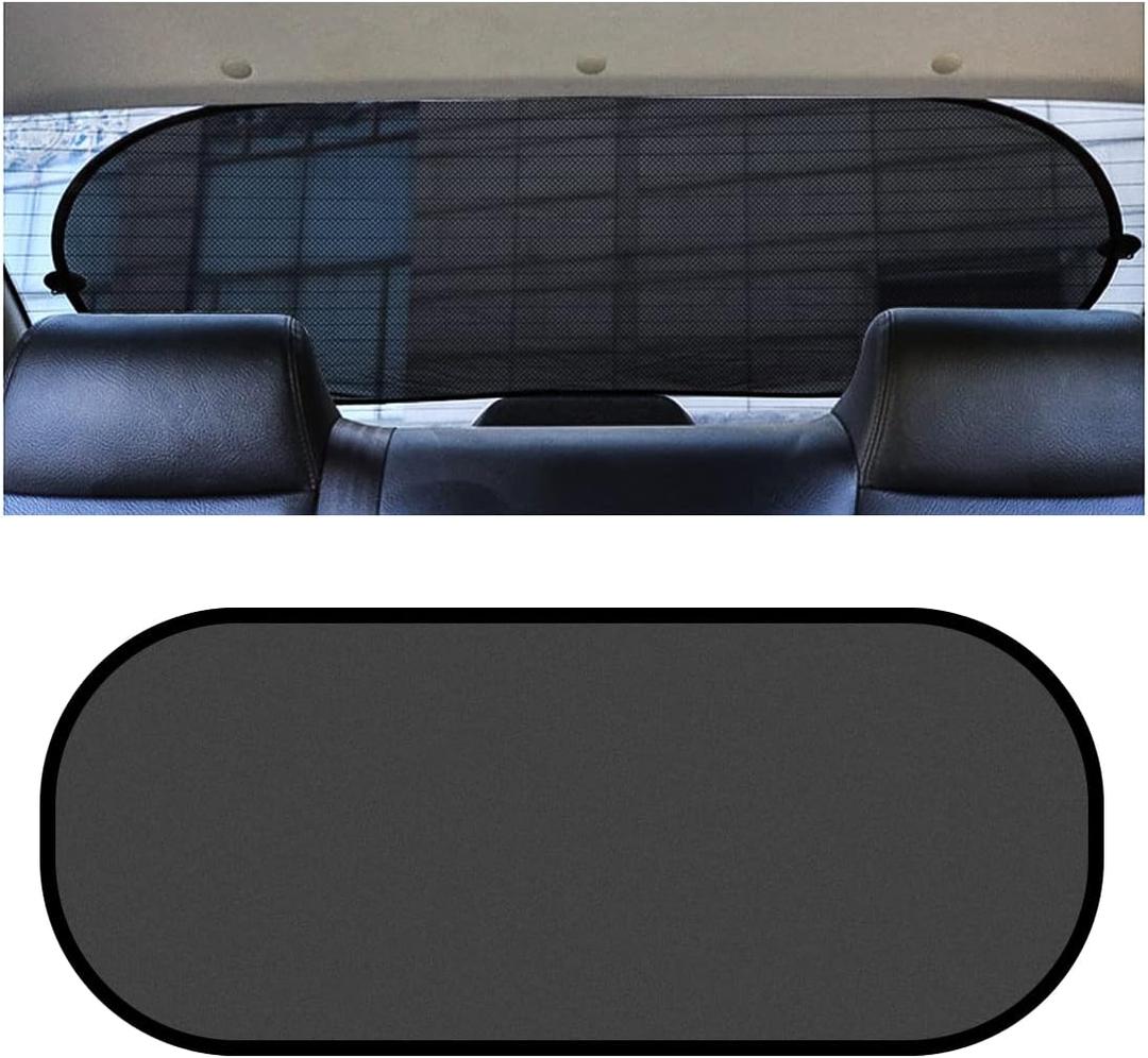 Car Rear Window Sunshade with Suction Cup, Sun UV Rays Protection for Car Back Window, Sunlight Shield Blocker Mesh Cover for Rear Facing Seats, car Accessories for Baby, Pets, Children 39"x19"/Rear