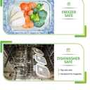 PrepNaturals 5 Pack 30 Oz Glass Meal Prep Containers - Dishwasher Microwave Freezer Oven Safe - Glass Storage Containers with Lids (Multi-Compartment)