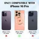 4 x for iPhone 16 Pro Magnetic Case, Luxury Cute Love Heart Plating Edge Case for Women Girls Men Soft TPU Anti-Scratch Bumper Shockproof Protective Slim Cover for iPhone 16 Pro-Pink