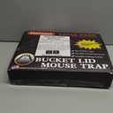 2025 New Improved  Lid Mouse Trap Rat Trap-Metal Bait Cage-Automative Reset-5 Gallon Fit (White - 4 Pack, Extreme Value with Free Hand Glove)