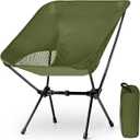 Lightweight Portable Camping Chair - Folding Backpacking Hiking Chair with Carry Bag for Outdoor Travel, Beach, Picnic, Festival (Green)