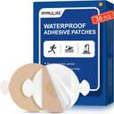 36PCS Waterproof Over Patches for Libre 1/2/3 Plus Sensor CGM Flexible Patches, Latex-Free Durable Adhesive Patches for Libre, Skin Friendly, Long Lasting, No Glue On The Center, Beige