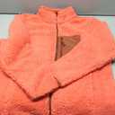 Amazon Essentials Women's Sherpa Long-Sleeve Mock Neck Full-Zip Jacket with Woven Trim, Brown Coral Pink Color Block, XX-Large