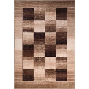 Superior Indoor Non-Slip Area Rug, Rustic Floor Decor, Color Block Rug for Living Room, Bedroom, Office, Kitchen, Dining, Washable Rugs, Foam Back, Lockwood Collection, 8' x 10', Chocolate