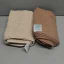 Yoofoss Hooded Baby Towels for Newborn 2 Pack 100% Muslin Organic Cotton Baby Bath Towel with Hood for Babies, Infant, Toddler and Kids, 32x32Inch, Soft and Absorbent Newborn Essential, Beige&Coffee