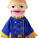 Role Play Hand Puppets Hand Plush Chef Doctor Fireman Pirate Detective Athlete Nurse Worker Hand Puppet Toys Puppets for Kids Storytelling Imaginative Pretend Play Teaching Preschool(Prince)