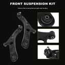 ASAPE Tie Rod End Control Arm Sway Bar End Link Ball Joint 8PCS Front Suspension Kit Fit for 2011-2016 for Hyundai Elantra