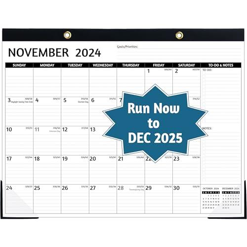 Desk Calendar 2024-2025 – Jul 2024 – Dec 2025, 18 Monthly Desk Calendar, Large Desk Calendar 2024, 22'' x 17'', 2024-2025 Desk/Wall Calendar with Desk Pad, To-do Lists, Ruled Blocks, Corner Protectors Desk Calendar 2024-2025 – Jul 2024 – Dec 2025, 18 Monthly Desk Calendar, Large Desk Calendar 2024, 22'' x 17'', 2024-2025 Desk/Wall Calendar with Desk Pad, To-do Lists, Ruled Blocks, Corner Protectors