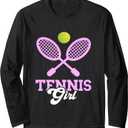 Tennis Girl Tennis Lover Tennis Racquet Tennis Player Long Sleeve T-Shirt, Medium