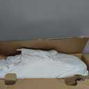 Serta Goose Feather Down Fiber Cotton Comforter King Size - 100% Cotton Duvet Insert - Hotel Luxury Hypoallergenic Bedding Comforter All Season Medium Warmth 106 x 90 Inch White