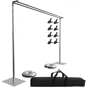 Adjustable Backdrop Stand Pipe Kit Heavy Duty Portable Quick Set Up for Wedding&Party&Event&Photography&Show&Display (10FT x 10 FT Double Crossbar, No Drape) But Not for Flower Walls/TVs/Heavy Items