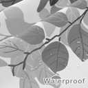 BOODII No Hook Shower Curtain with Snap in Liner Eucalyptus Shower Curtain Fabric Waterproof Liner Plants Gray Leaves Modern Shower Curtains for Bathroom Machine Washable, 72 x 75