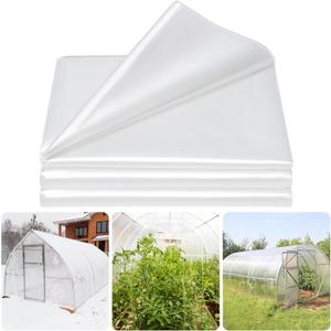 Legigo 10 X 50 Ft Clear Plastic Plant Covers Freeze Protection- 6 Mil Winter Greenhouse Plastic Sheeting for Frost Water Sun Wind Resistant, Plant Vegetable Blanket Covers for Cold Weather Garden Farm