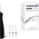 Waterpik Cordless Pearl Water Flosser with 4 Tips and Boost Whitening Tip with 30 Mint Tablets (Black)