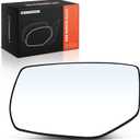 A-Premium Left Driver Side Non-Heated Mirror Glass with Backing Plate - Compatible with Honda Accord 2013 2014 2015 2016 2017 - Exterior Side View Flat Mirror