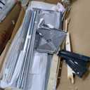 Garvee 10x10 ft Metal Storage Shed with Pitched Roof & Lockable Door Galvanised Steel Storage Shed, Backyard Garden Patio Lawn Outdoor Sheds Large Garden Metal Shed for Patio, Backyard,Incomplete, Box 1 of 3, Box 3, Minor Scratches Grey (Gray)