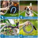 Garden Hose 50FT, Water Hose with 10 Function Nozzle, Garden Hose Metal with Leak-proof Connectors, Kink-Free & Ultra Flexible, Rust/Pet/Puncture Proof for Lawn, Yard, RV, Car Wash, 550PSI