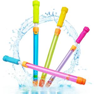 Elovien Water Guns Squirt Toys for Kids, 4 Pack Water Soaker Blaster, 35 ft Range Water Squirter for Summer Outdoor Fun, Pool Beach Water Shooter for Boys Girls Adults