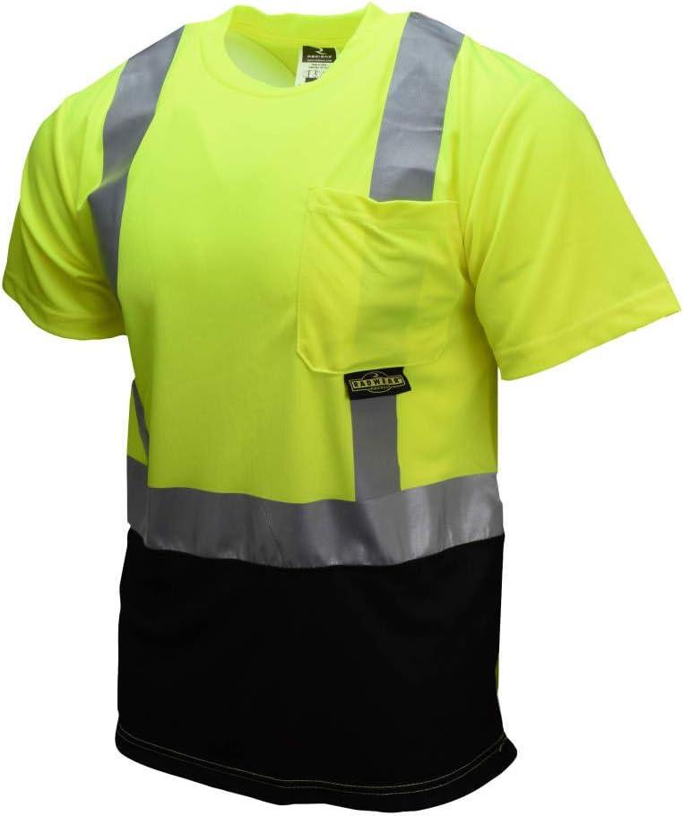 Radians ST11B Type R Class 2 Short Sleeve Black Bottom T-Shirt - Orange/Black - Size 2X (Medium)