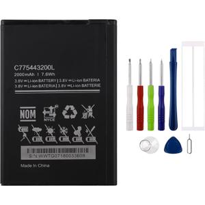 New Rechargeable Battery C775443200L Compatible with BLU C5L C050 C5 2019 C110L C110 with Tools